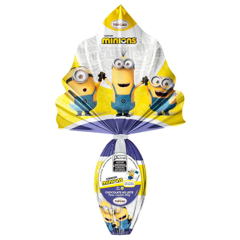 Ovo de Pascoa Minions com Tatuagem 80g - TopCau-1- Ovo de Pascoa Minions com Tatuagem 80g - TopCau-1-
